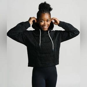 Zyia Black Quilted Triad hoodie